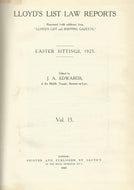 Lloyd's List Law Reports - Volume 15, Easter Sittings, 1923