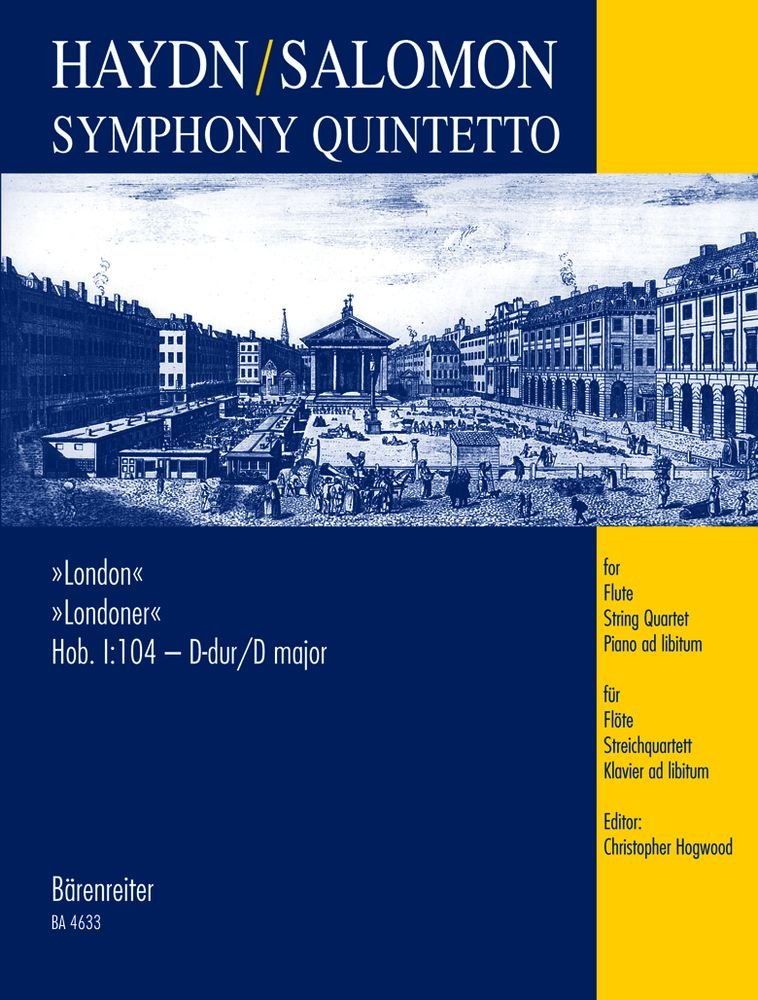 BARENREITER HAYDN J./SALOMON J.P. - SYMPHONY QUINTETTO LONDON IN D MAJOR HOBI:104 - SCORE Classical sheets Full score