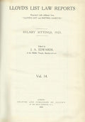 Lloyd's List Law Reports - Volume 14, Hilary Sittings, 1923