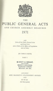 The Public General Acts and Church Assembly Measures 1971
