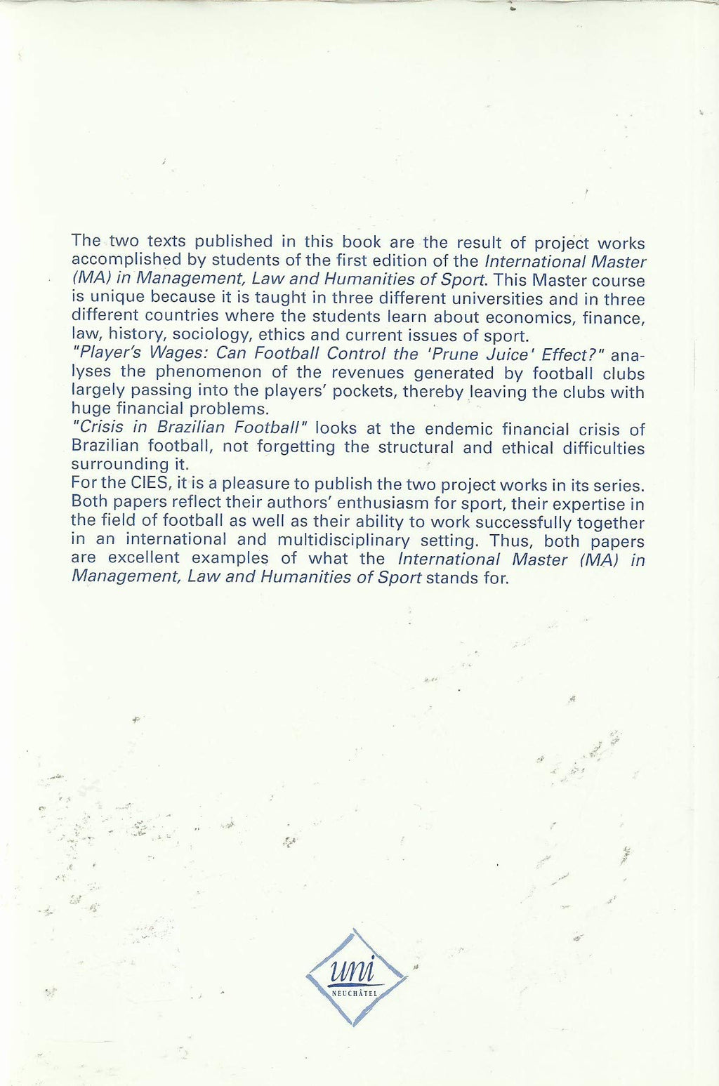 International Studies in Sport : Selected Essays 2000/2001