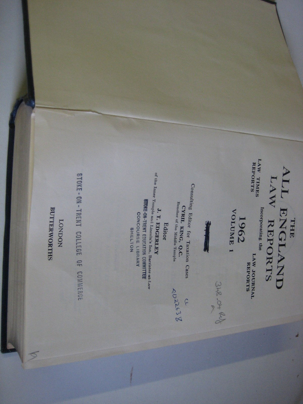 The All England Law Reports 1962 Volume 1