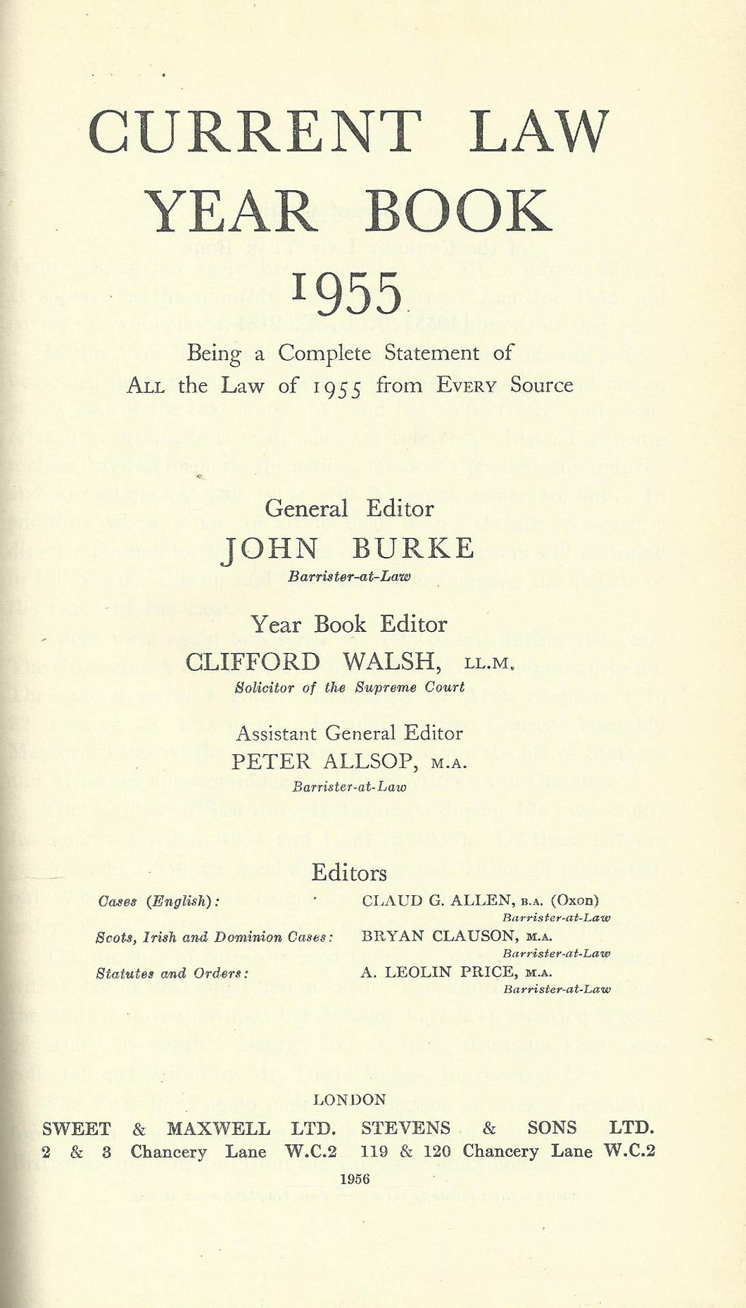 Current Law Year Book 1955