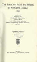 Northern Ireland Statutory Rules and Orders, 1963 - The Statutory Rules and Orders of Northern Ireland