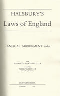 Halsbury's Laws of England: Annual Abridgment 1989