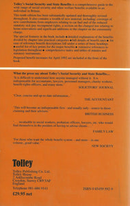 Tolley's Social Security and State Benefits 1991-92