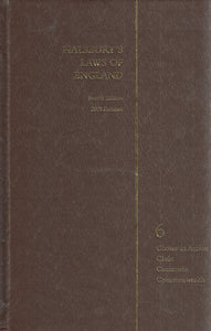 Halsbury's Laws of England Vol 6 2003 reissue