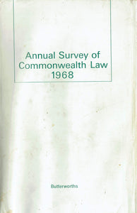 Annual Survey of Commonwealth Law 1968