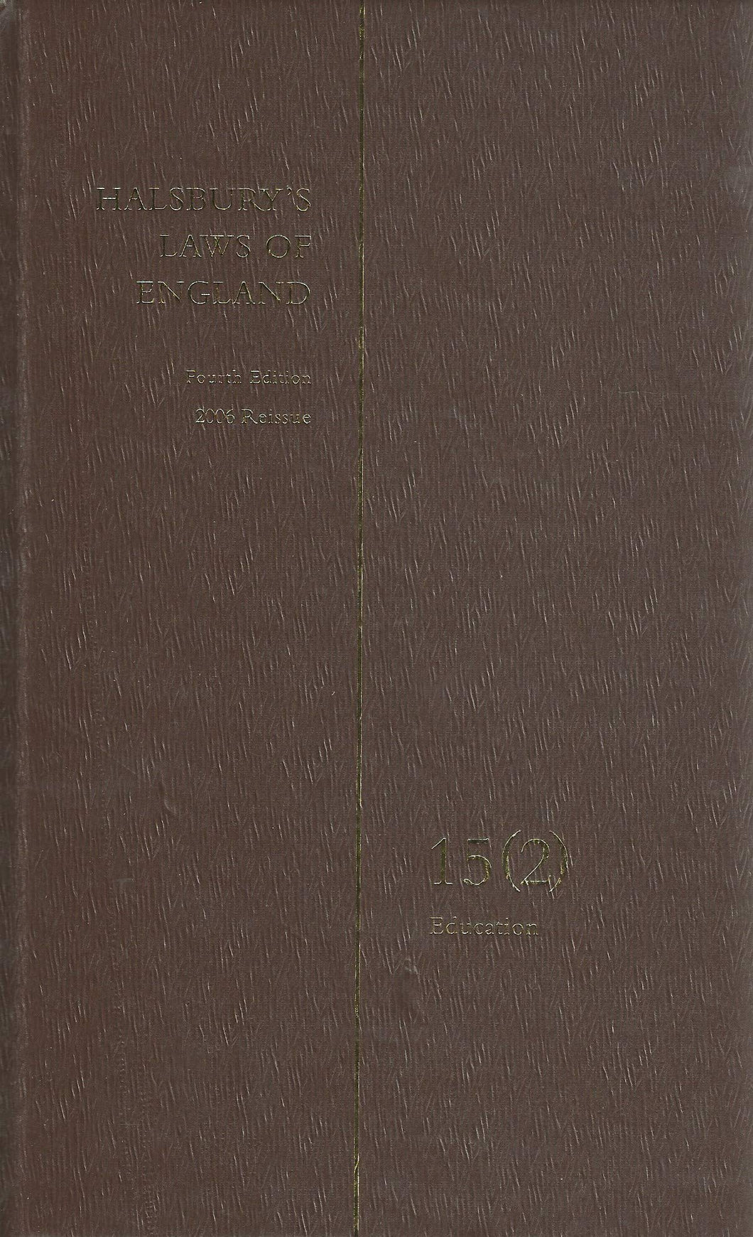 Halsbury's Laws of England Vol 15 (2)