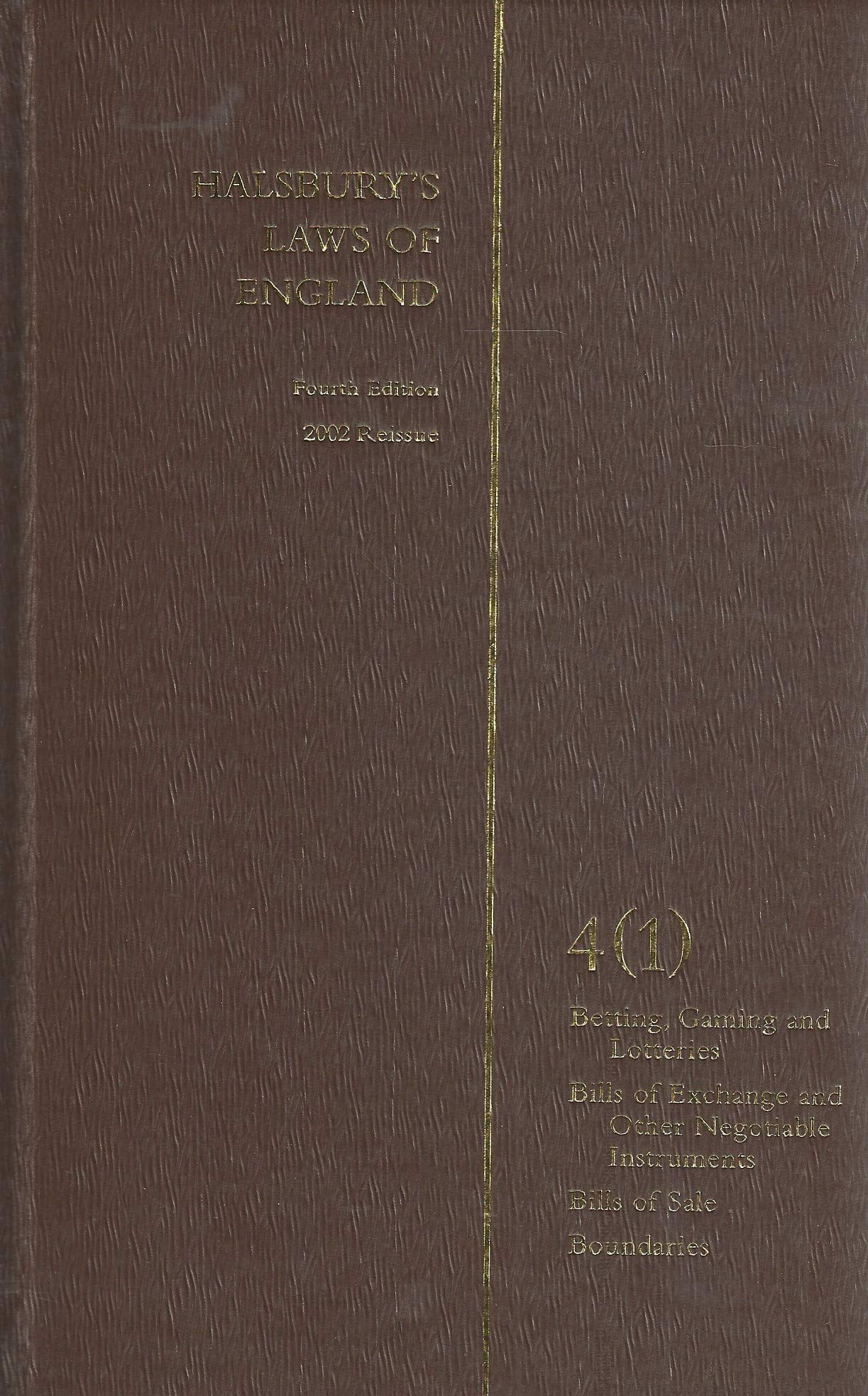 Books,　Pigeonhouse　Volume　of　–　(1)　Halsbury's　England:　Laws　Dublin