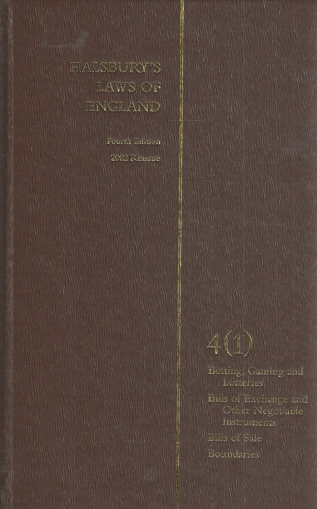 Halsbury's Laws of England: Volume 4 (1)