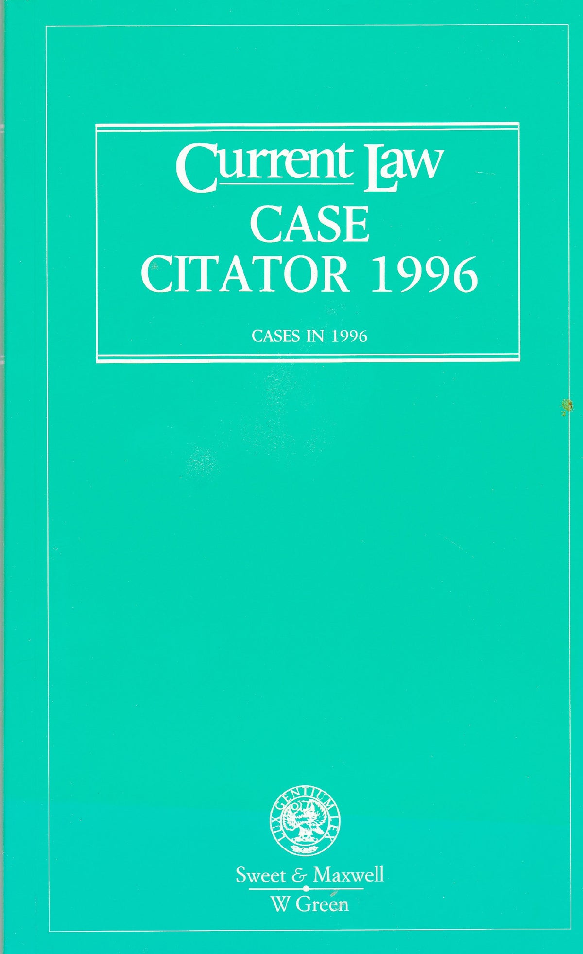 Current Law Case Citator, 1996