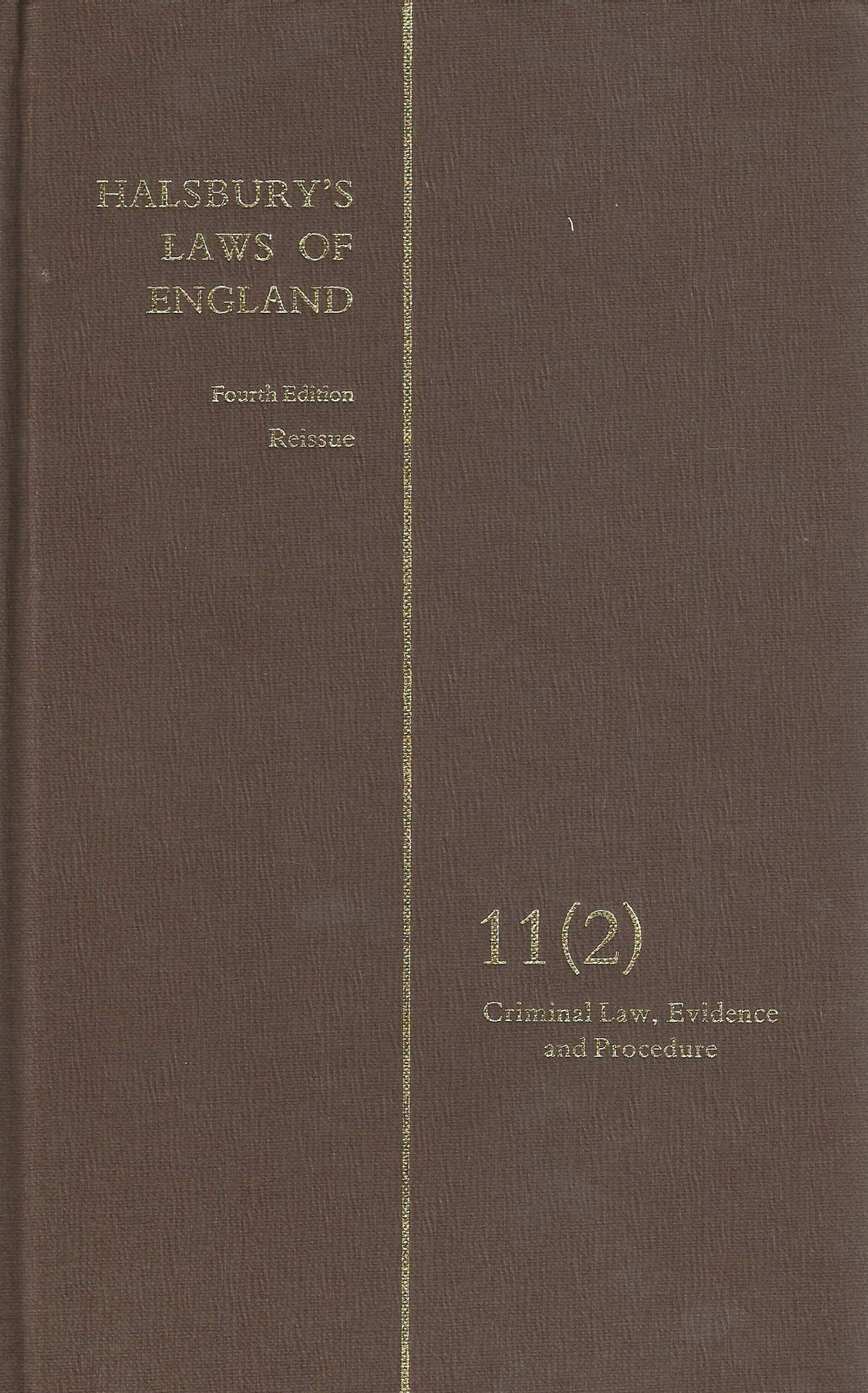 Halsbury's Laws of England Vol 11(2)