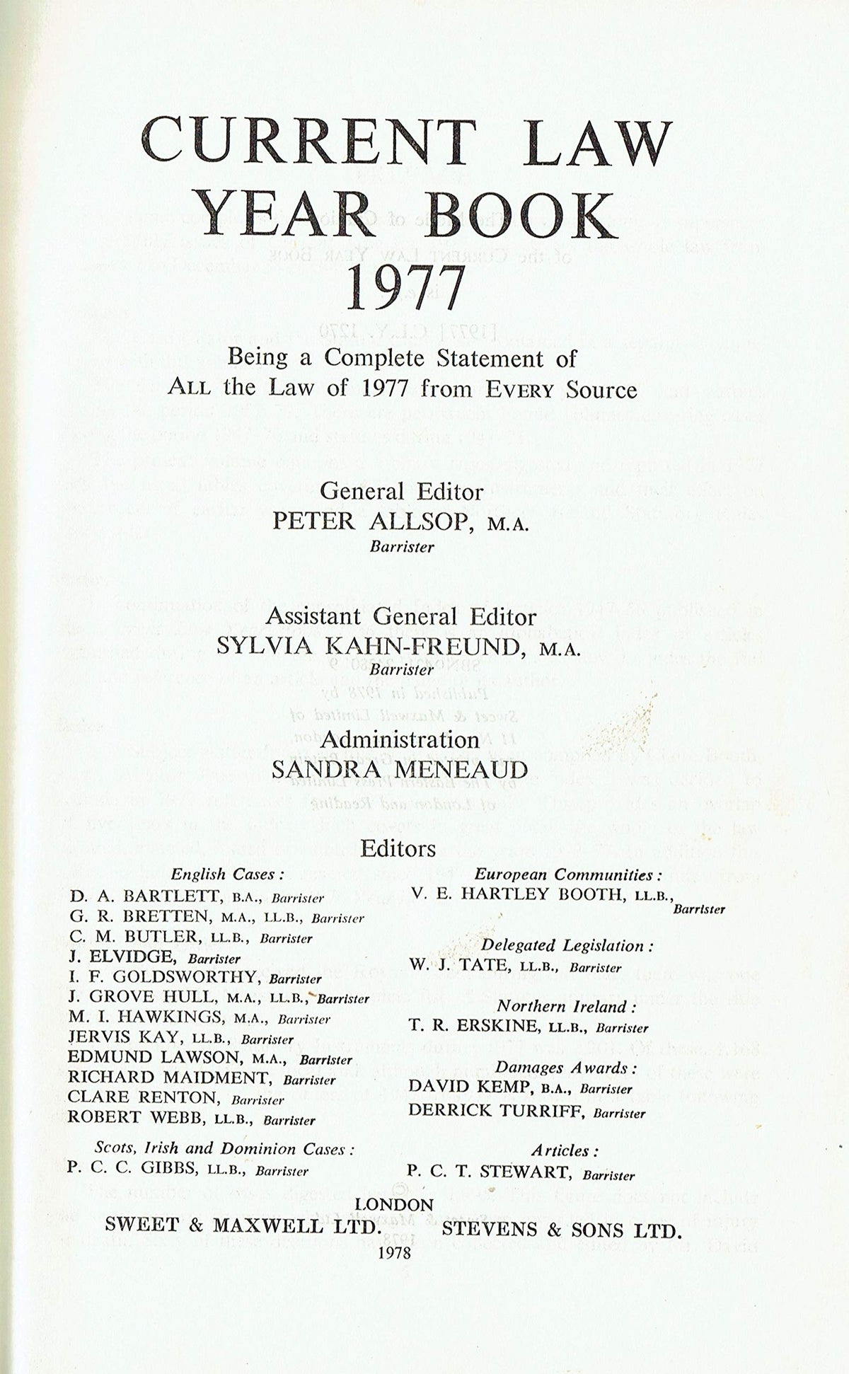 Current Law Year Book 1977