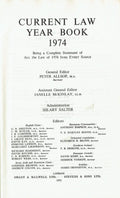 "Current Law" Year Book 1974: w. Citator, 1947-74