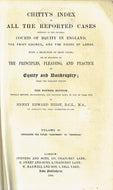 Chitty's Equity Index, Fourth Edition Volume III/Volume 3 - Chitty's Index to All the Reported Cases Decided in the Several Courts of Equity in England, the Privy Council, and the House of Lords