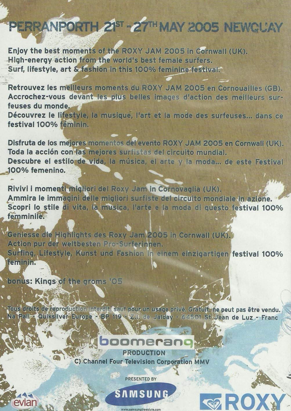 Roxy Jam UK - Women's World Surf Championship, Perranporth, 21st-27th May 2005, Newquay