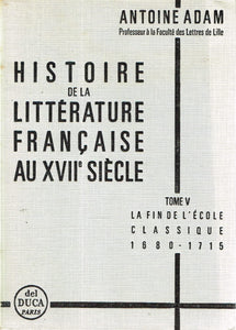 Histoire de la littérature française au XVIIe siècle