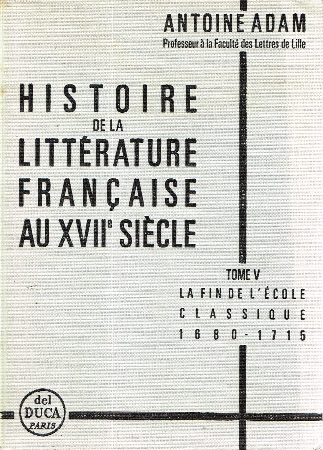 Histoire de la littérature française au XVIIe siècle