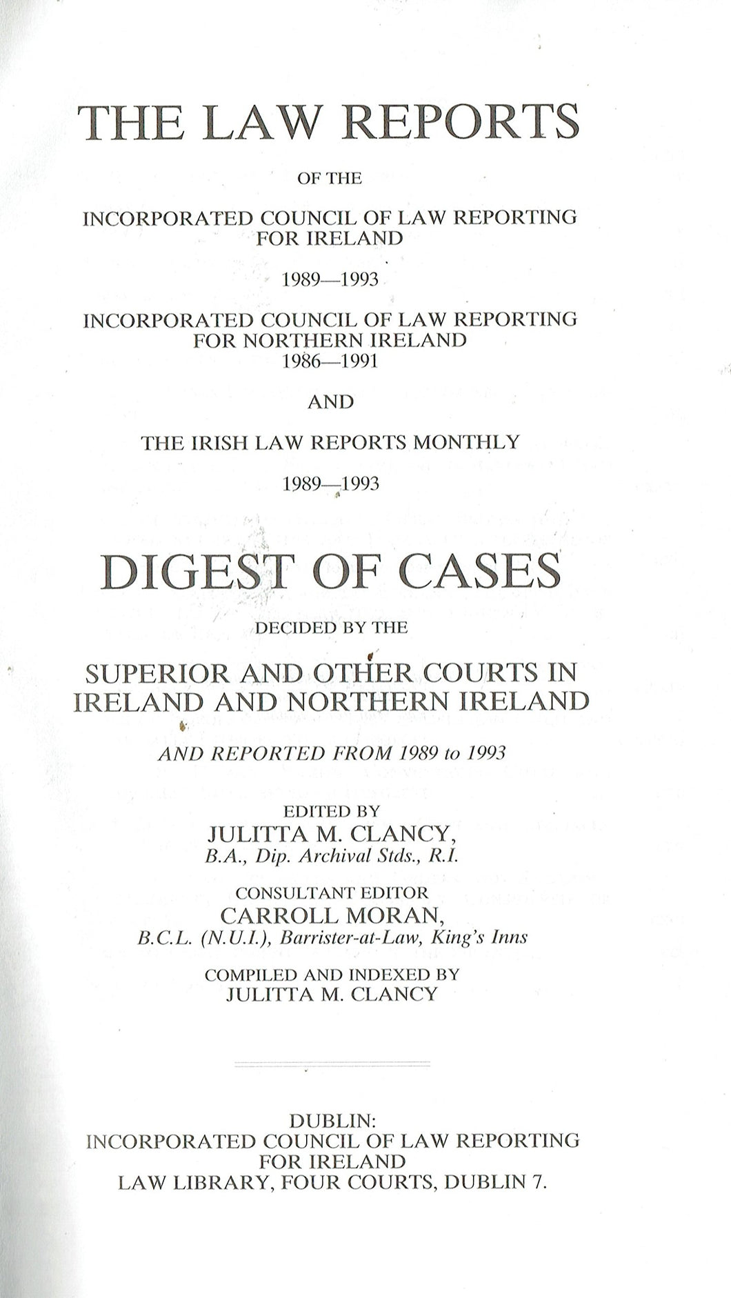 Irish Digest 1989-1993