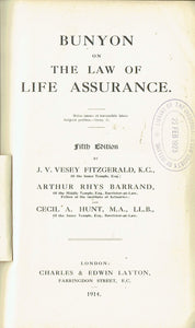Bunyon on the Law of Life Assurance - Fifth Edition