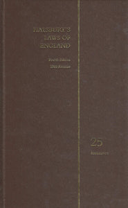 Halsbury's Laws of England Vol 25