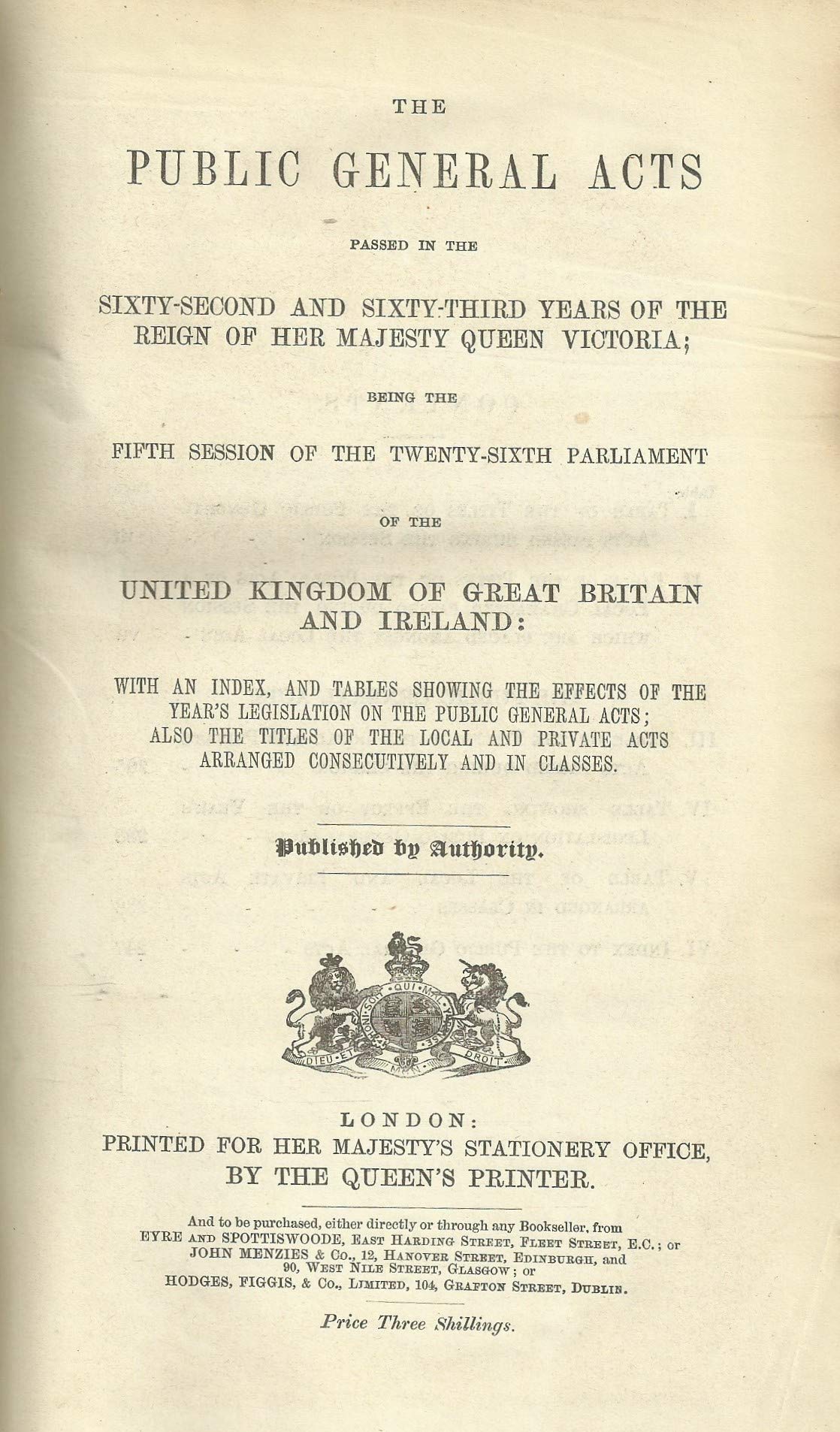 Public General Acts 1899