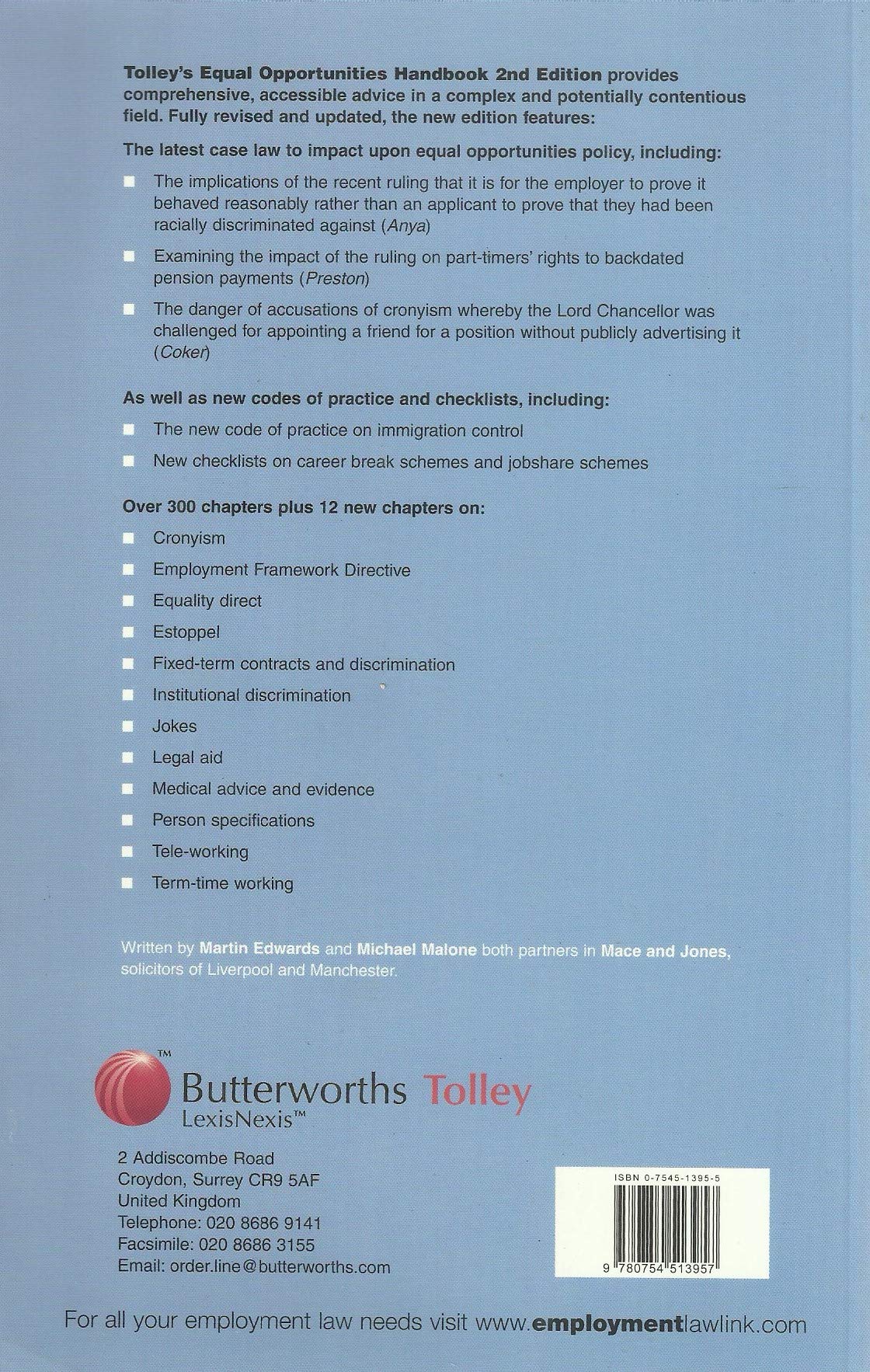 Tolley's Equal Opportunities Handbook
