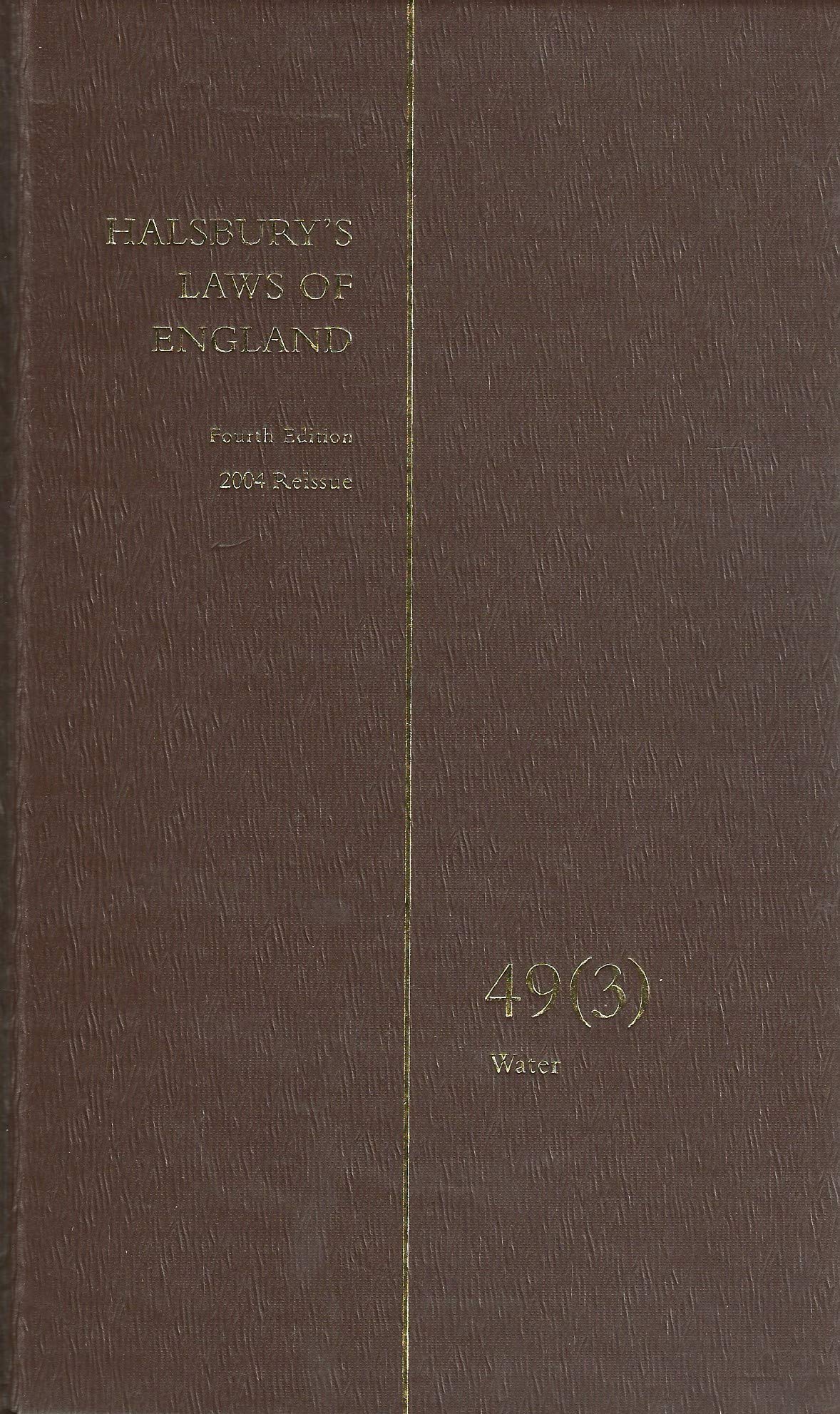 Halsbury's Laws of England Vol 49(3)