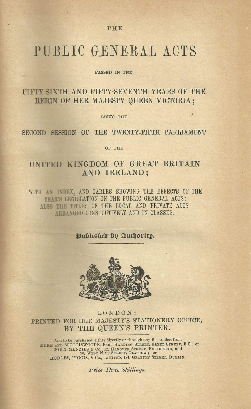 The Public General Acts 1893-94 - 56 and 57 Vict