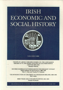 Irish Economic and Social History - Vol XXVI (26), 1999
