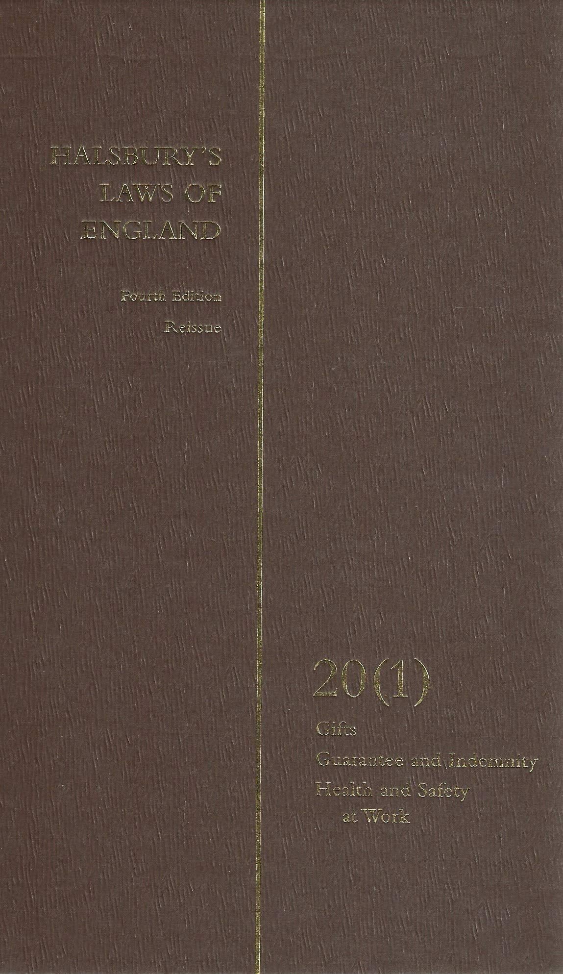 Halsbury's Laws of England Vol 20(1)