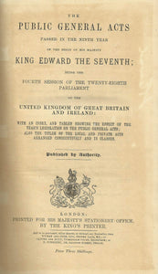 Public General Acts 9 Edw. 7, 1909