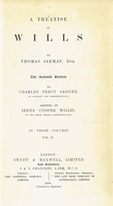 Jarman on Wills, Seventh Edition Volume II - A Treatise on Wills