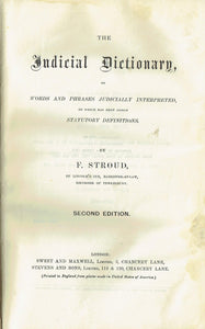 The judicial dictionary, of words and phrases judicially interpreted : to which has been added statutory definitions 1903 [Hardcover]