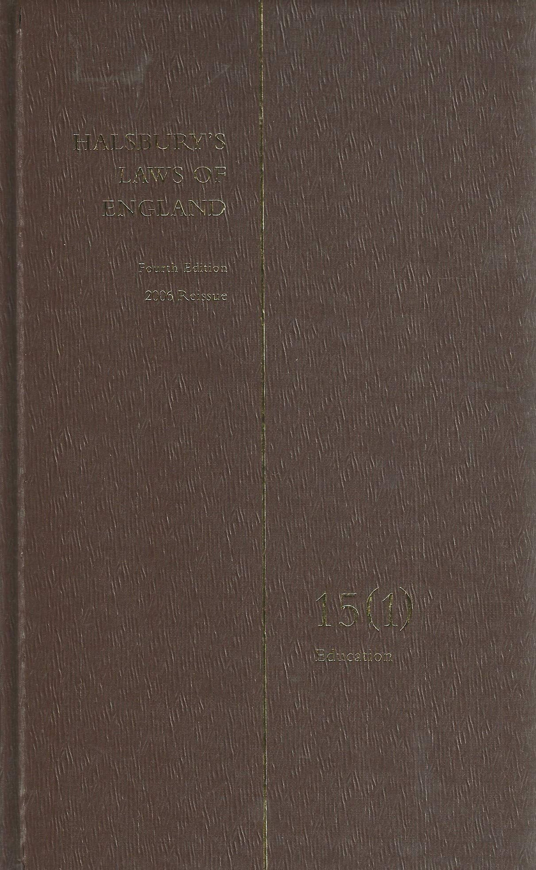 Halsbury's Laws of England: Volume 15 (1)