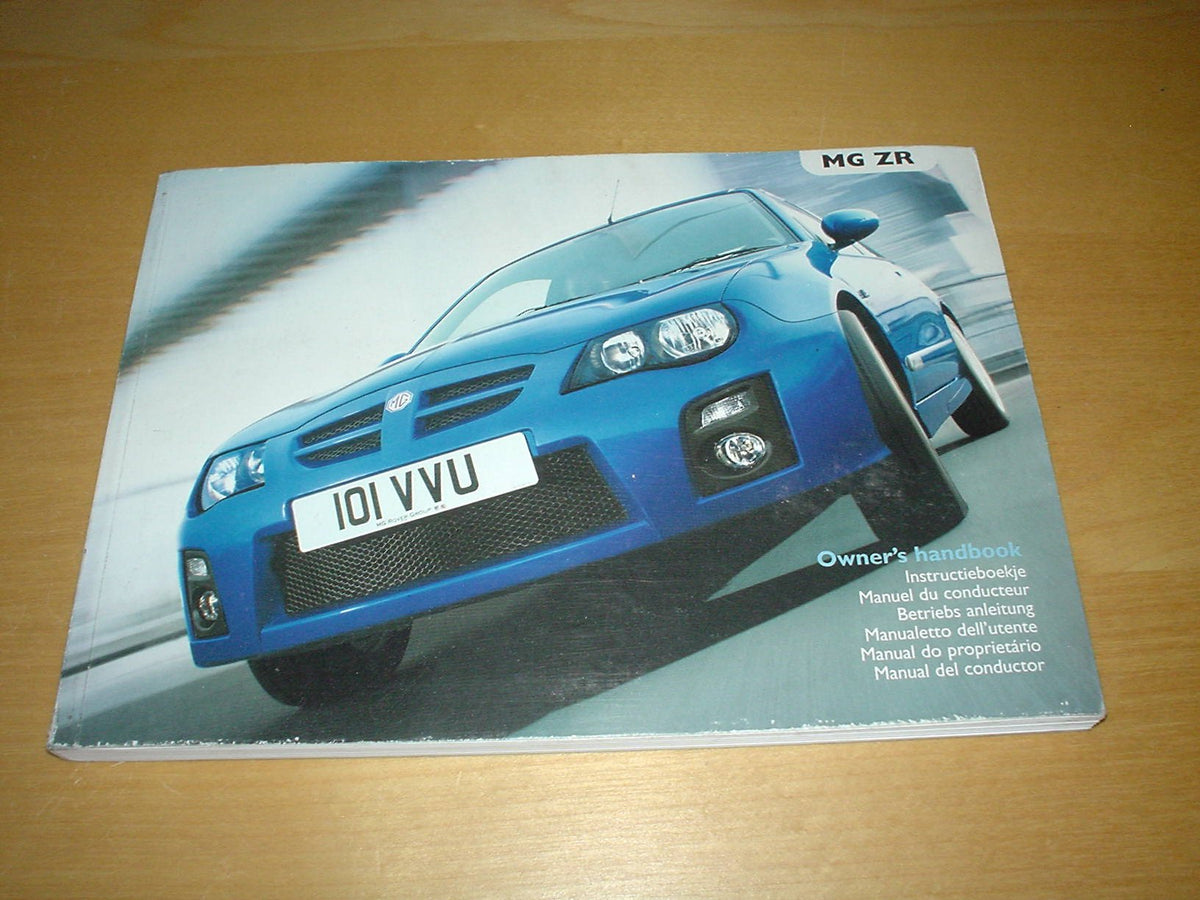 Mg ZR Owners Handbook & Used Service History Section C/w Wallet (2001 - 2005) MGZR - 1.1 L, 1.4, 1.6, 1.8, Petrol Engines 2.0 Litre Diesel Engines 105 120 160 - Owner's Hand Book Manual