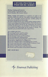 Betting, Gaming and Lotteries (Lawyers Practice & Procedure S.)