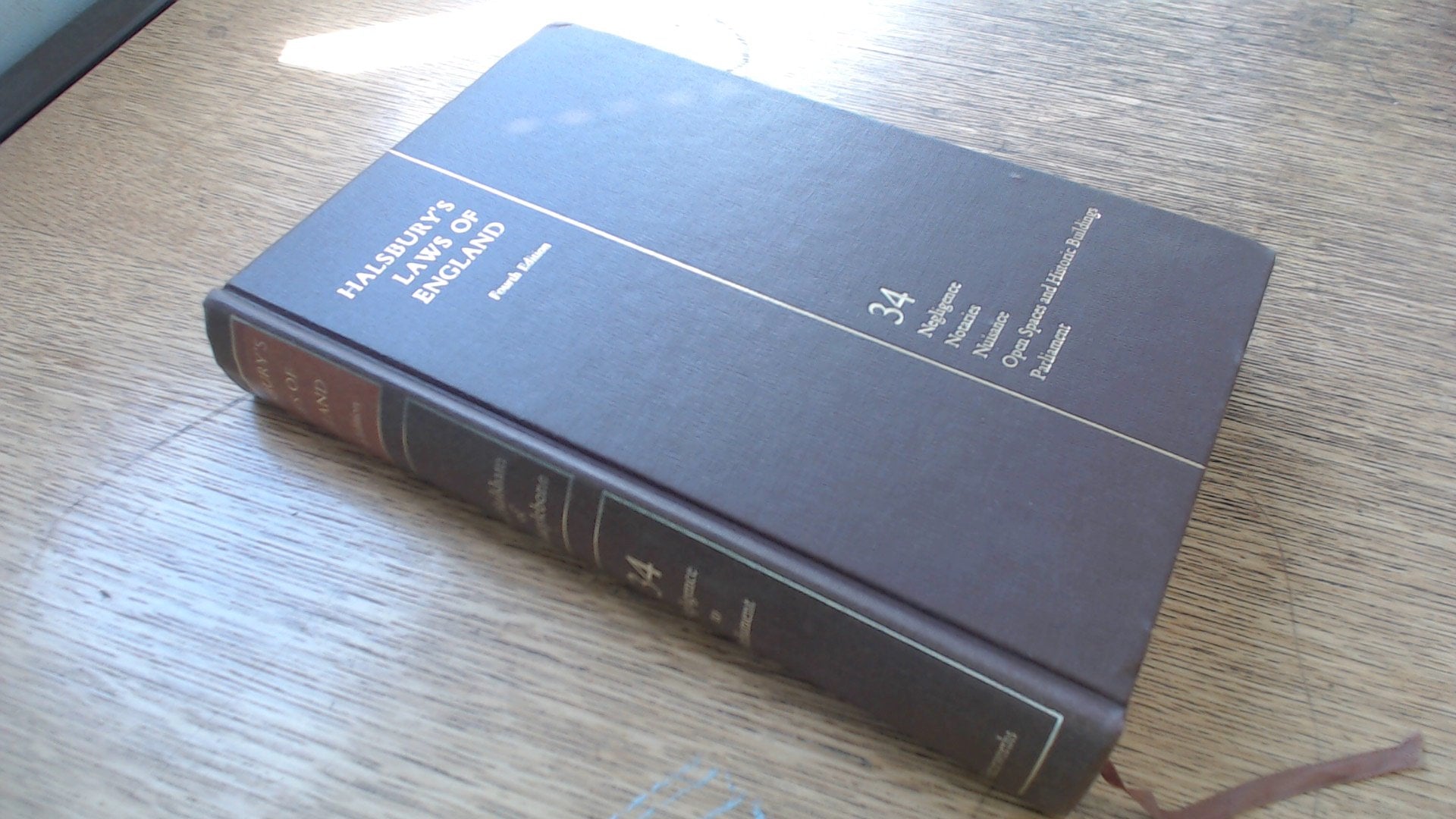 Halsbury's Laws of England . Volume 34 . 1980. Negligence , Notaries , Nuisance . Open Spaces and Historic Buildings