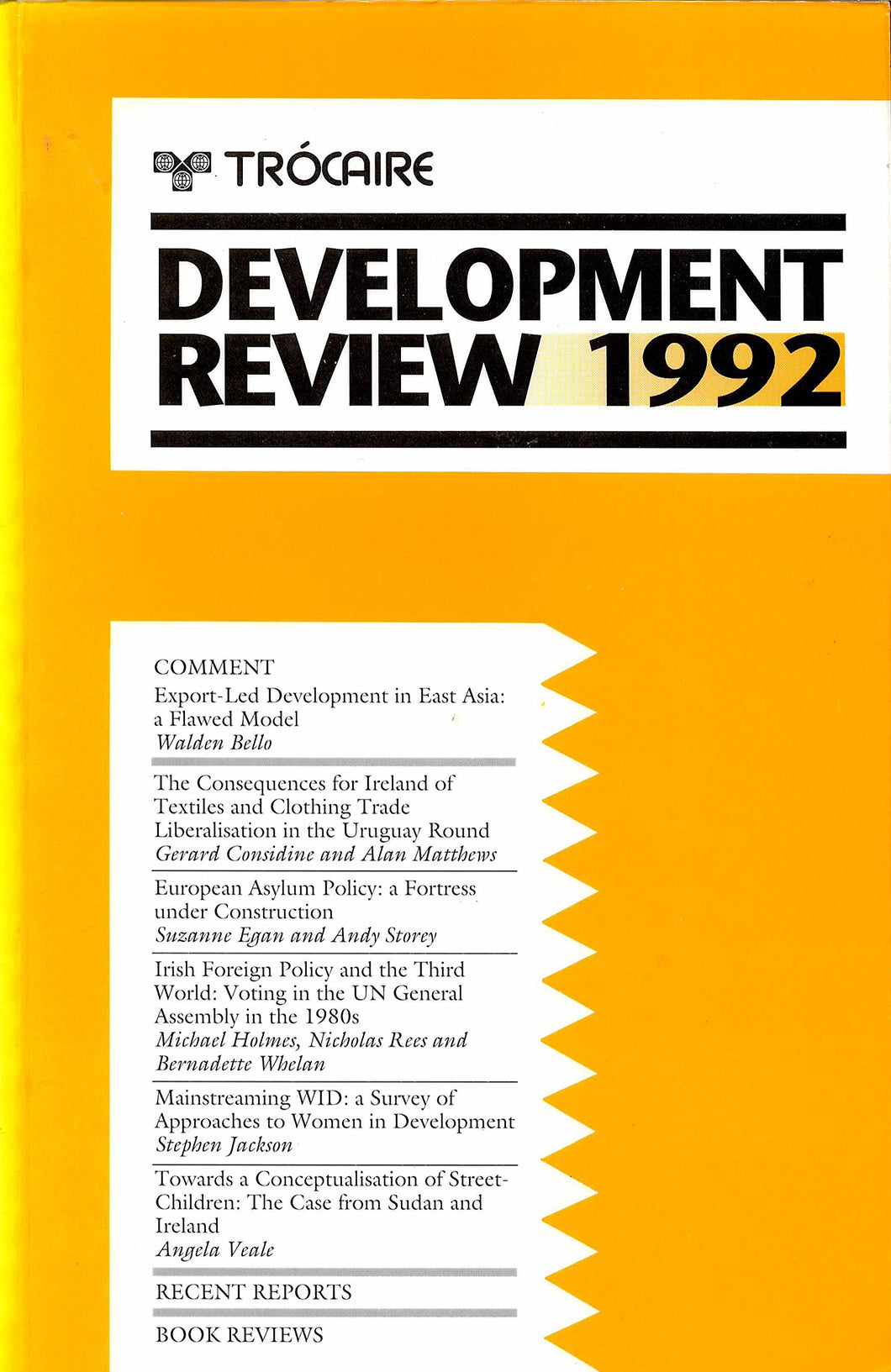 Trócaire Development Review 1992