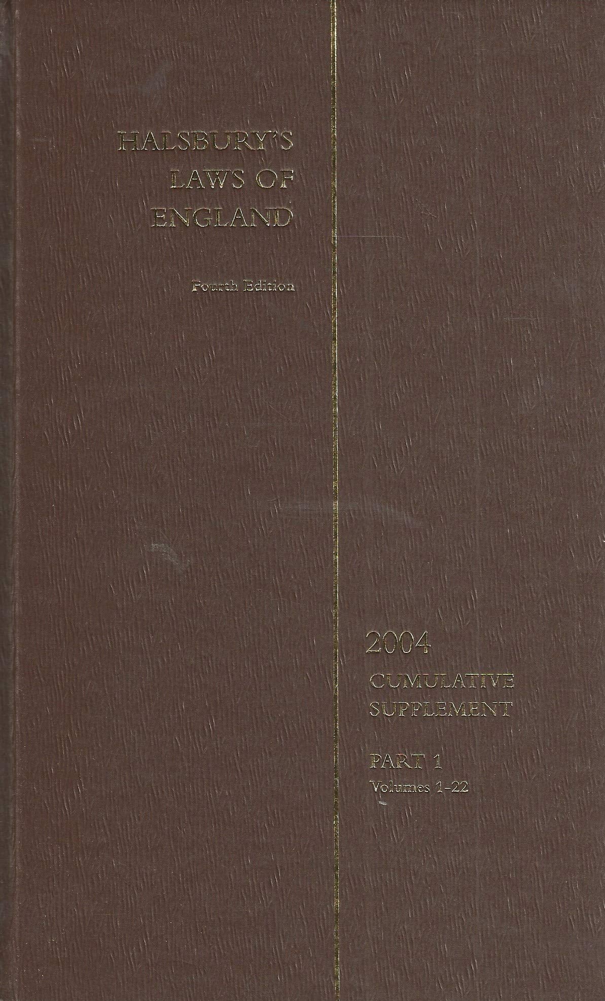 Halsbury's Statutes: Cumulative Supplement 2004