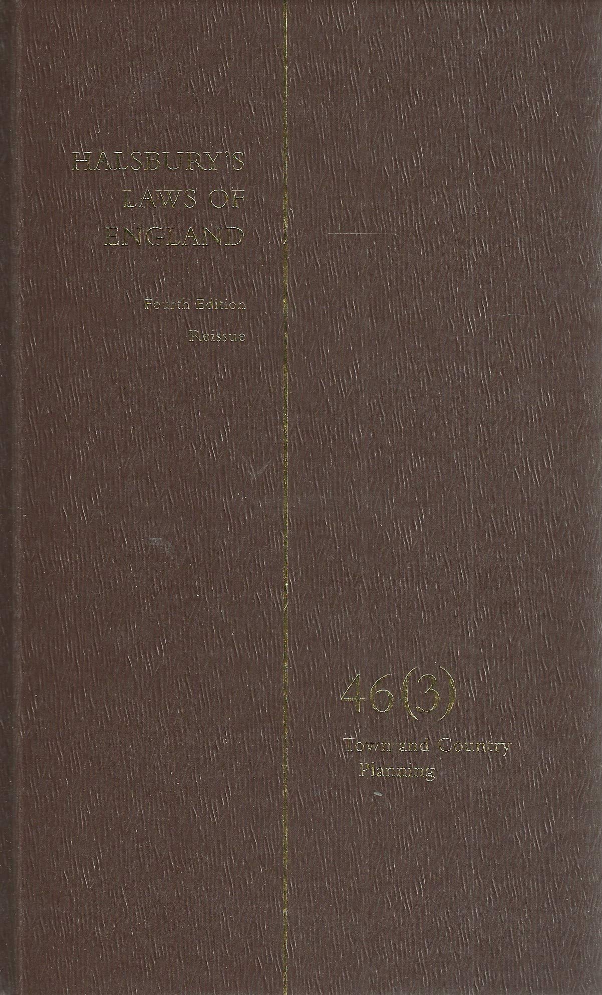 Halsbury's Laws of England Vol 46(3)