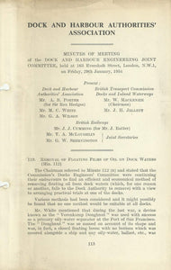 Docks and Harbour Authorities' Association (D&HAA) minutes 1954-1956