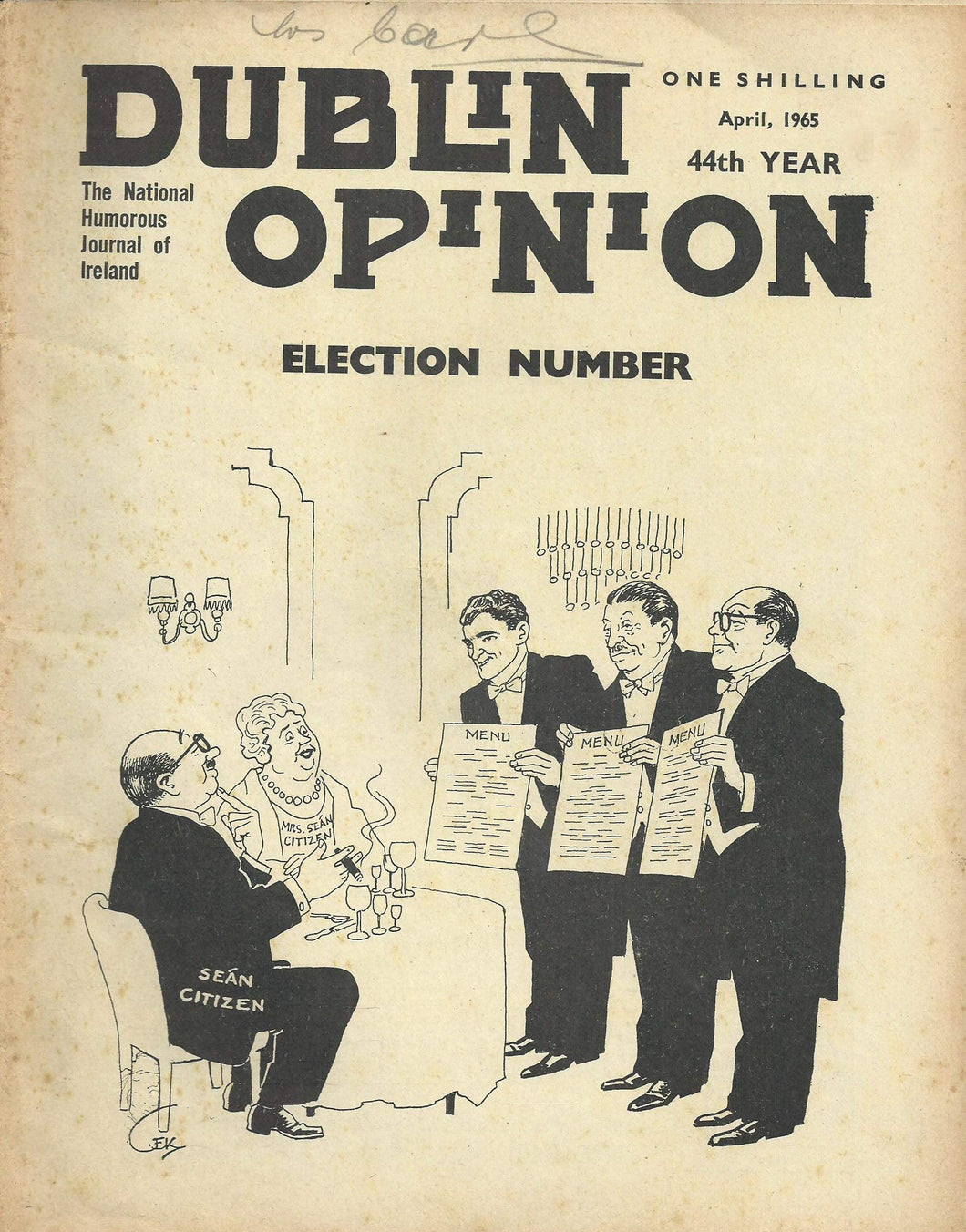 Dublin Opinion - April, 1965 - The National Humorous Journal of Ireland