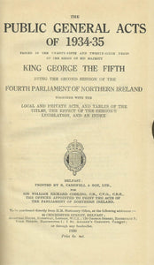 Northern Ireland - Public General Acts of 1934-35