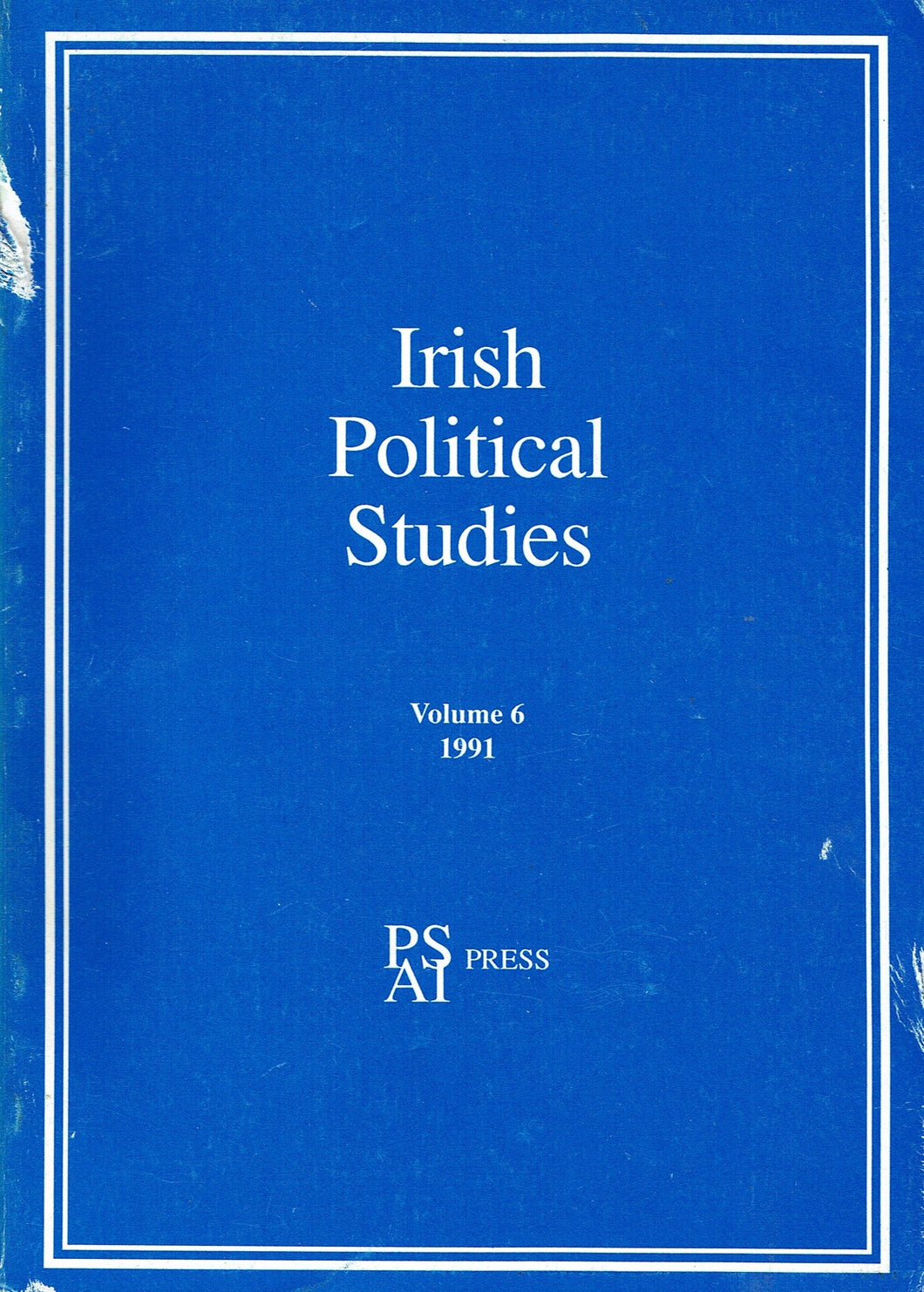 Irish Political Studies - Volume 6, 1991