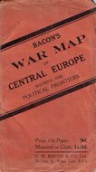 Bacon's War Map of Central Europe - Showing the Political Frontiers