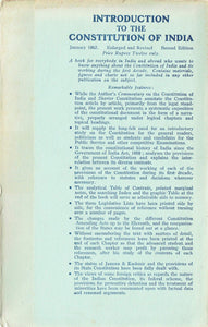 Basu's Commentary on the Constitution of India - Fourth Edition, Volume Two, 1962
