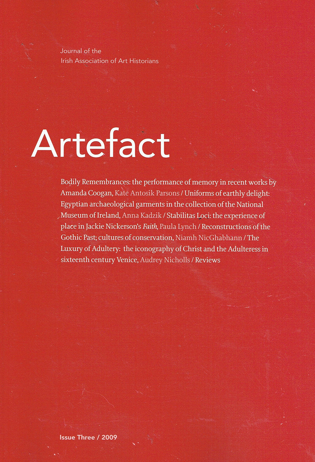 Artefact, Issue Three/2009: Journal of the Irish Association of Art Historians