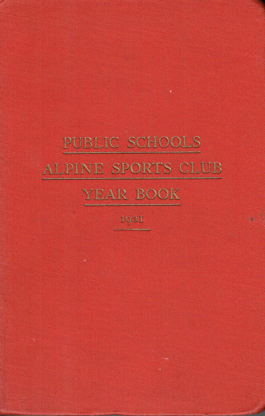 Public Schools Alpine Sports Club Year Book 1931